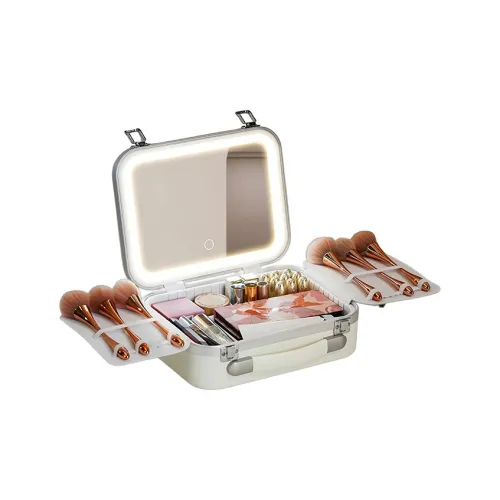 KEMAIDE LED Полоса Светодиодная Лампа Зеркало Большая Емкость Портативный Кейс Встроенный Макияж Коробка