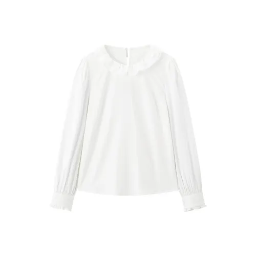 LEDIN Кремовый Бежевый В наличии Женские Шифоновые Рубашки