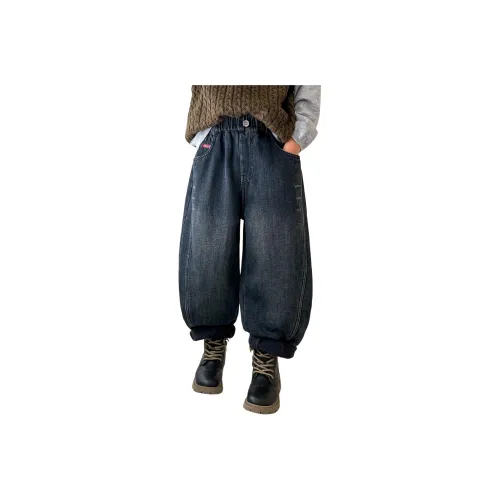 The panda is round Синий KIDS Джинсы