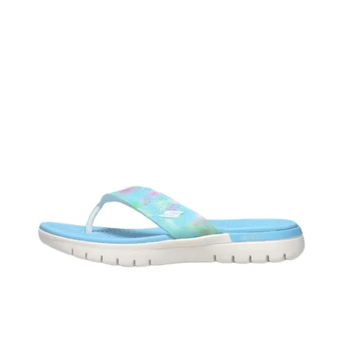 Skechers On The GO Fle Anti-slip Flip-flops Женские Blue