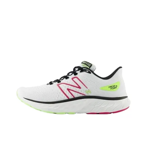 New Balance Evoz v3 Устойчивый к истиранию Низкий Топ Повседневные Беговые кроссовки Женские Белый Красный Зеленый