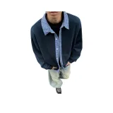 Темно-синий с флисовой подкладкой