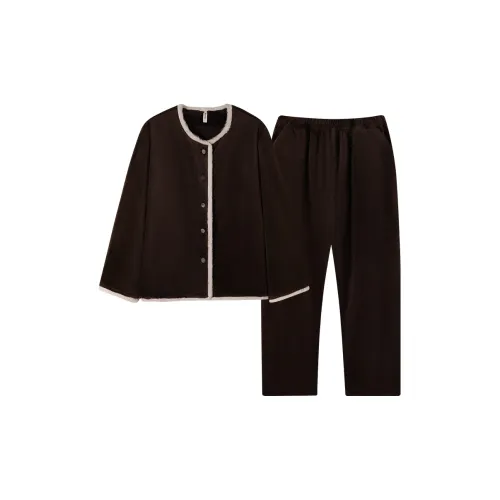 SHAQIAN L858107 Кофе Женские Пижамные Комплекты