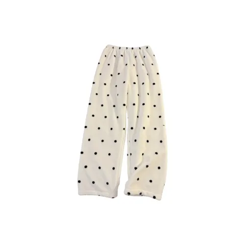 OEING MY6105 Черные брюки в горошек женские пижамные