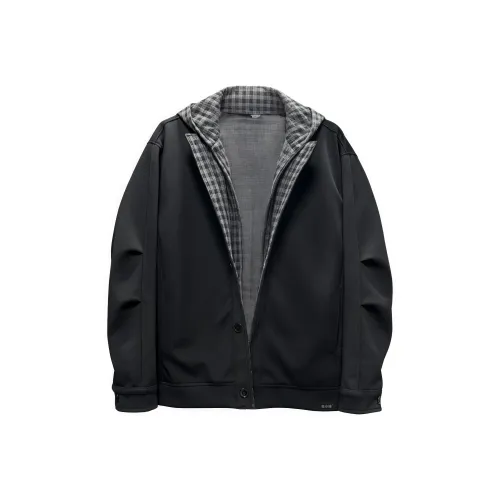 CHONGXIAOLV Серый Черный Унисекс Куртки