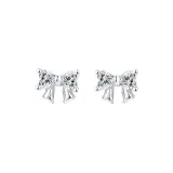 Elegant Bow Earrings 1 Pair [White]  
Изящные серьги с бантом, 1 пара [белый]