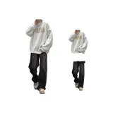 Флисовая подкладка, белый свитшот + черный и серый, джинсы K109 [2 упаковки]