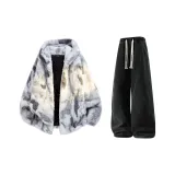 Серый + Черный Джинсы с Флисовой Подкладкой