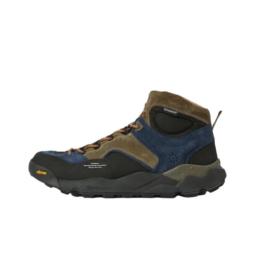 FLOWER MOUNTAIN x BARBOUR Спина COUNTRY UNI MID Топ Повседневная обувь Унисекс Морской синий