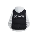 Комплект одежды (Светло-серый флисовый свитшот + Двусторонний черный утолщенный жилет)