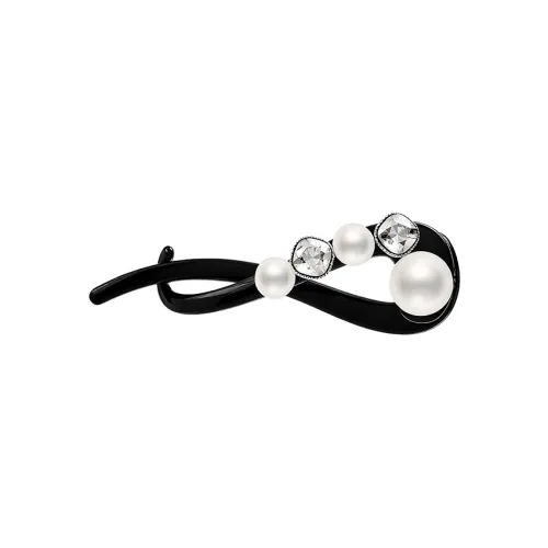 ROYALSASA Акрил Искусственный кристалл Искусственная жемчужина Банан Нижняя заколка Женские