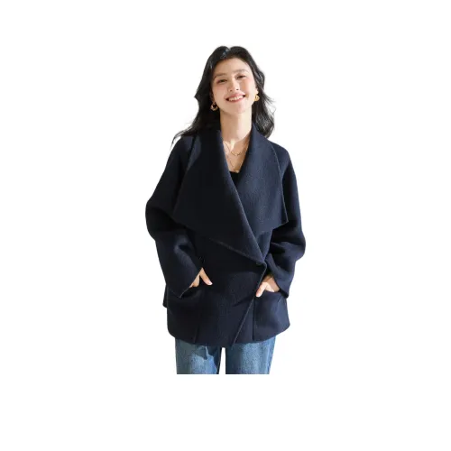 DKRVT Темно-синий [Упаковка] Женское пальто