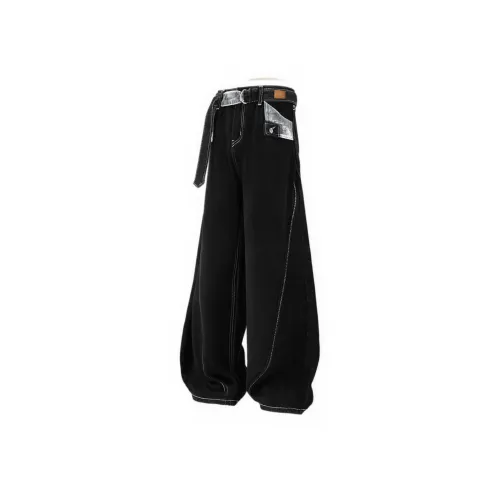 VNHP Черные Унисекс Джинсы