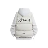 Комплект одежды (Светло-серый флисовый свитшот + Двусторонний белый утолщенный жилет)