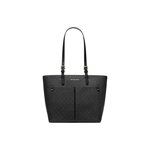 MICHAEL KORS Jet Set Холст Цветной Холст Тоут Сумка Сумка для покупок Сумка через плечо Сумка среднего размера Женская Черная