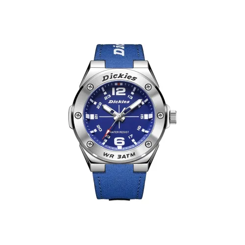 Dickies Наручные часы Кварцевый механизм Ремешок из холщовой кожи Многоцветный циферблат Часы Мужские часы