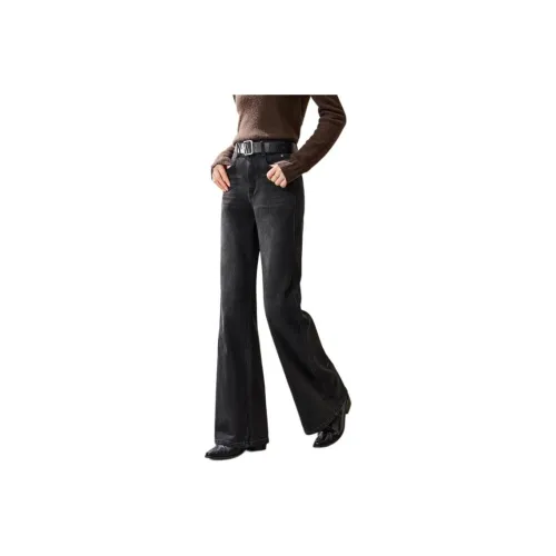 MOHANYIMEI Черный Серый Washed Женские Джинсы