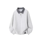 Бело-серый с флисовой подкладкой