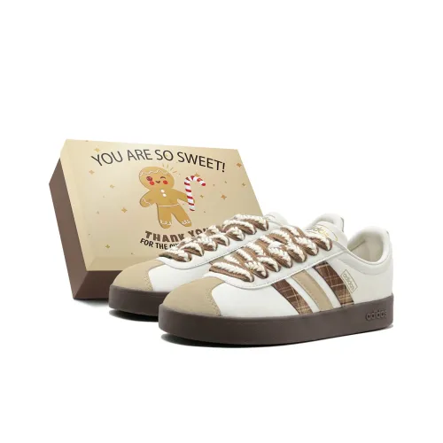 Adidas VL Court 2,0 Классический Коричневая Клетка Star Trail Шотландский Стиль Тонкая Подошва Удобный Универсальный