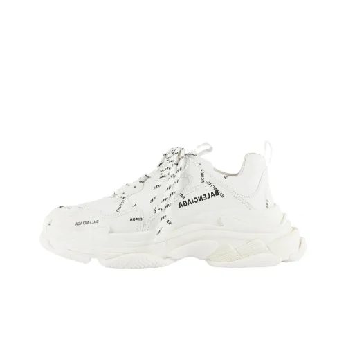 Balenciaga Triple S Allover Логотип SNEAKER Низкий Топ Толстая Подошва Кроссовки Мужские Белые