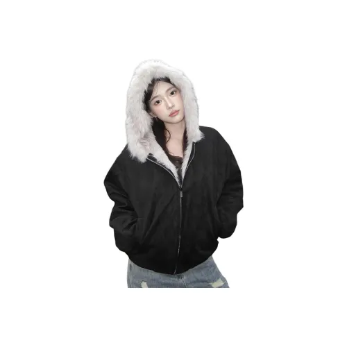 BRG Черный Женские пуховики