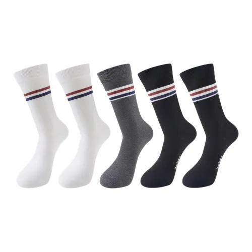 NAVIGARE [5 пачек] 2 белых + 1 фотиния серый + 2 черные мужские носки MID до икры