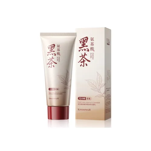 KISSMWAH Темный чайный Amino Acid Очищающее молоко Контроль жирности и Осветляющий 100г