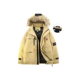 Хаки (Съемный, с капюшоном, меховой воротник)