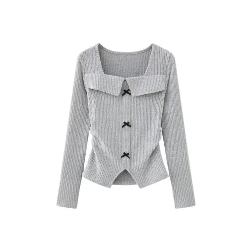 IUNOP Длинный рукав Т-рубашка Женская