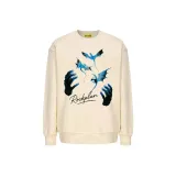 Абрикосовый свитшот с круглым вырезом