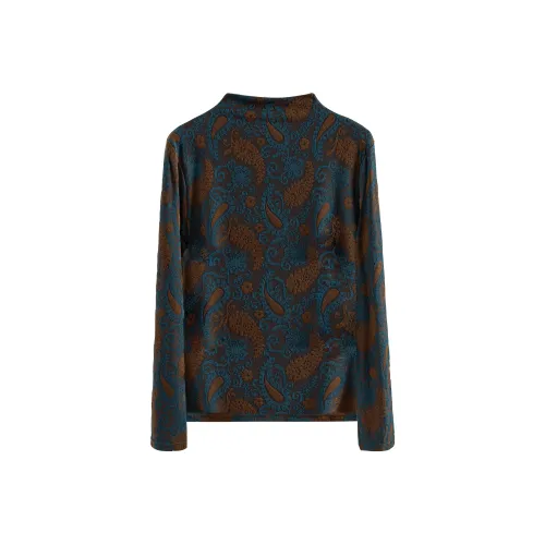 TOUCH T Рубашка Женская Синий Кофейный Цвет