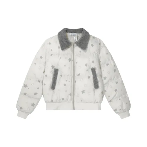 XIAOLIZI Экрю Унисекс Пуховики