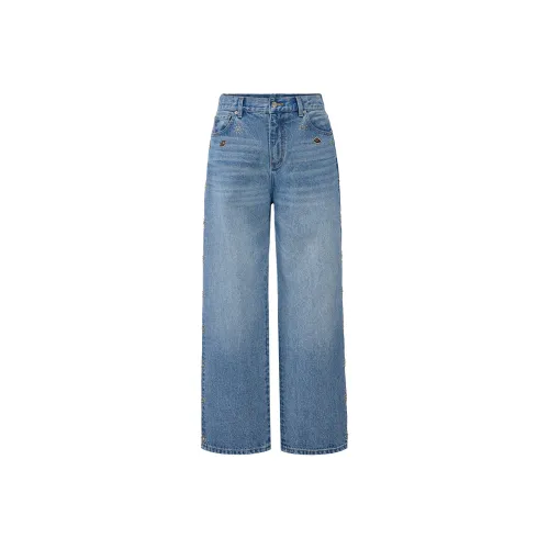 GB Washed Blue Unisex Jeans GB Промытые синие унисекс джинсы