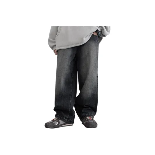 The panda is round Черно-серый цвет KIDS Джинсы