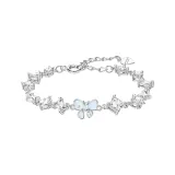 6167-Bowknot Браслет-Серебристый Синий Стиль