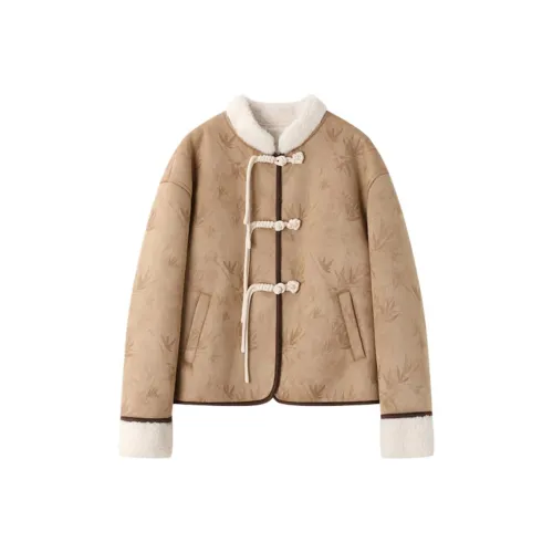 XWI Хаки Женское короткое пальто