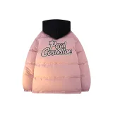 Розовый с черной клеткой, капюшон