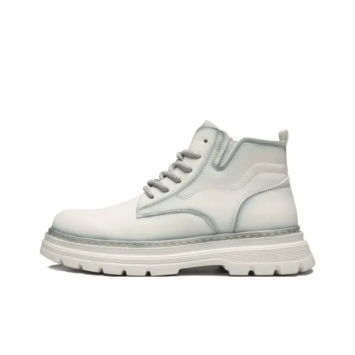 ST SAT Лазурь Иней Коллекция Носки элегантные Мартин Boot Мужской Белый