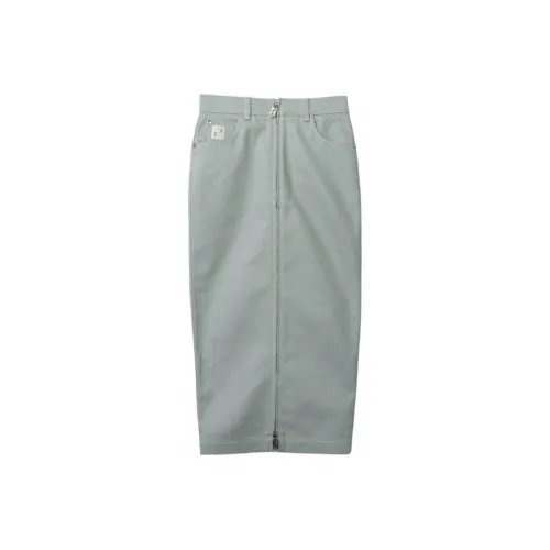 FENDI Denim Long Skirt Women's Light Blue