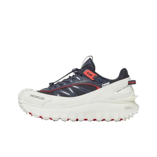 Moncler Trailgrip Low Топ Повседневная Обувь 4,5 см Мужская Белый Синий
