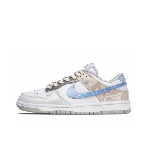 Nike Dunk Six Eight Зимний Arctic Аbrasion Resistant Низкие Скейтбординг Кроссовки Унисекс Синий Серый
