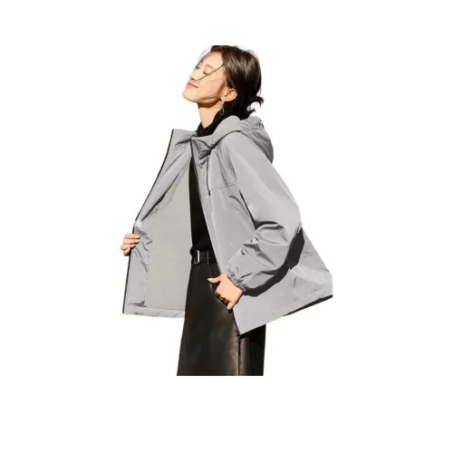 MOHANYIMEI Светло-серый Женский Куртка