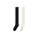 Удлиненные носки [2 упаковки / утолщенный кашемир / выше колена] черный + белый