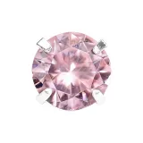 Розовый алмаз, мерцающий, бусина [одиночная]