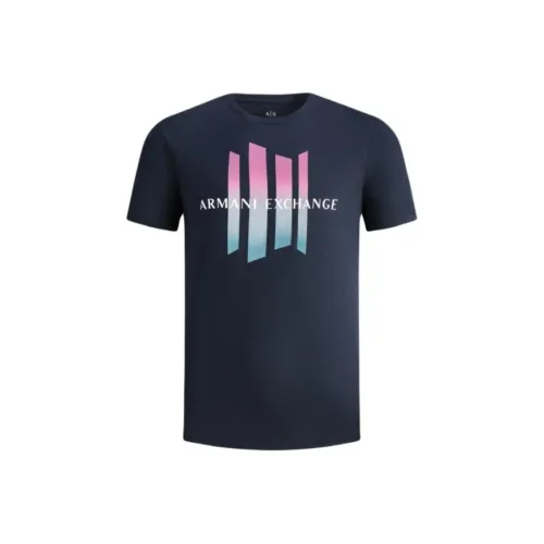 ARMANI EXCHANGEAE FW23 T Рубашка Мужская Темно-синяя