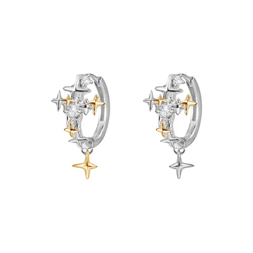 Masw Эксклюзивный Премиум Sparkle Star Neutral Серьги Унисекс