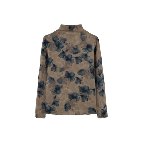 TOUCH T Рубашка Женская Синяя с Узором Цветок