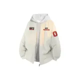 Экрю [8870 Куртка] (В комплекте с высококачественным тяжелым бело-серым свитшотом с фотокемией)