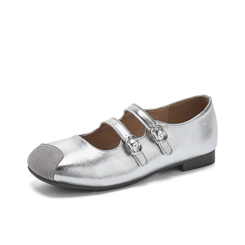 EXULL Q Квадратный каблук Mary Jane Женские туфли