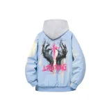 Light Blue [MY1099 Хлопковый пуховик](Термический, Нескользкий, Стильный)